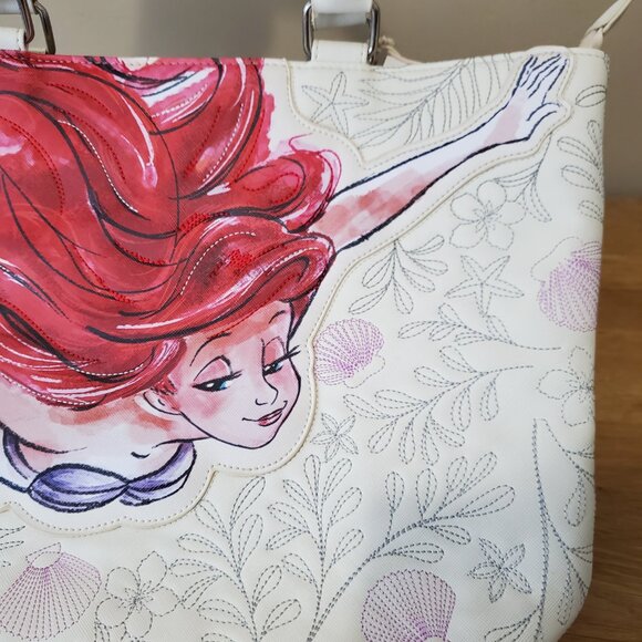 NWT Loungefly The Little Mermaid Embroidered Tote - Picture 4 of 10